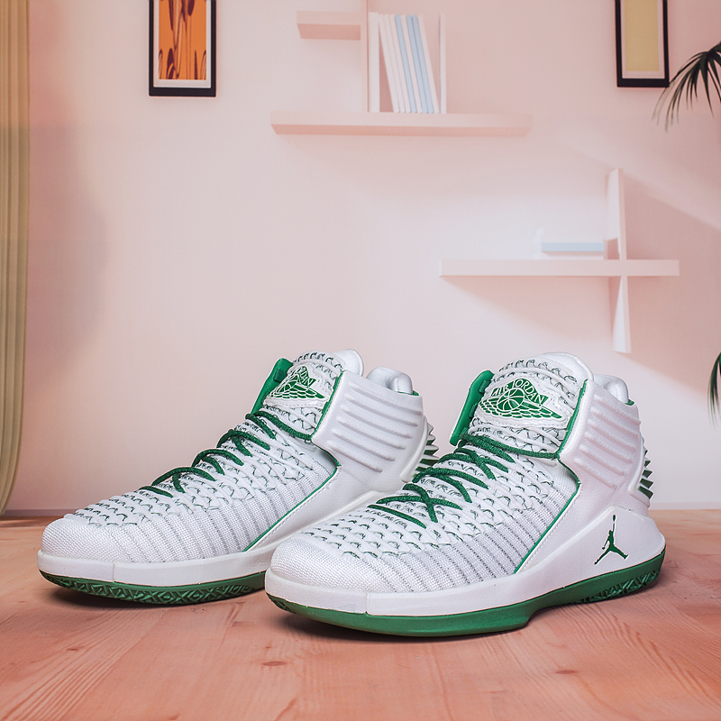 New Air Jordan 32 White Green Shoes